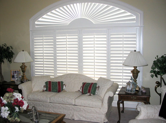 arch top plantation shutters