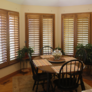 Custom Indoor Plantation Shutters Stained to Match Your Decor
