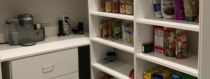 Marco Closets created this barista's pantry