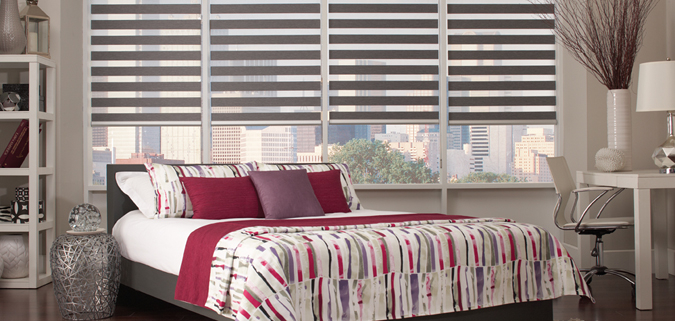 Motorized Window Shades come in many style options.