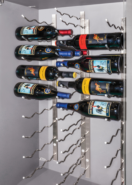Wire Wine Racks fit your custom kitchen pantry perfectly.
